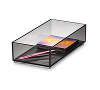 iDesign Organisateur Table à Maquillage, séparateur tiroir de la Collection Exclusive Sarah Tanno, Article de Makeup Organizer en Plastique à Combiner, Gris, 10,2 x 20,3 x 5 cm