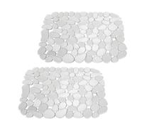 iDesign Pebblz Lot de 2 protections pour évier de cuisine Transparent
