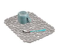 iDesign Pebblz protection évier - grand tapis évier en plastique - egouttoir a vaisselle à découper pour la vaisselle - graphite