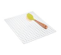 iDesign Protège-évier Orbz 70660, grand tapis de vidange en plastique découpable, transparent