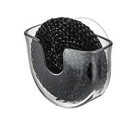 iDesign Rack à séchage cuisine, support éponge avec ventouse en plastique, gris, pour Vaisselle