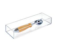 iDesign range couvert, casier rangement plastique de taille moyenne, rangement tiroir pour couverts et divers ustensiles, transparent