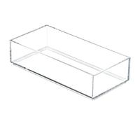 iDesign range couvert, petit casier rangement plastique, rangement tiroir pour couverts et divers ustensiles, transparent