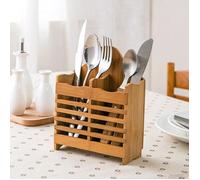 iDesign Range-Couverts pour Comptoir de Cuisine, Placard Ou Table à Manger, Petit Égouttoir à Couverts en Bambou Label