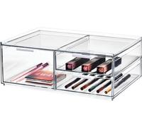 Idesign Rangement Maquillage, Boîte De Rangement Avec 3 Tiroirs Collection Exclusive Sarah Tanno, Petit Makeup Organizer En Plastique Pour Maquillage Et Accessoires, Transparent[Rac62407607]