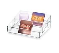 iDesign Rangement Vernis à Ongles, boîte manucure avec 5 Compartiments de la Collection Exclusive Sarah Tanno, présentoir Vernis & Rouges à lèvres en Plastique, Transparent 95311 16,5 x 20,1 x 8,2 cm