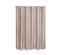 iDesign Rideau de douche en polyester résistant à l'eau avec boutonnières renforcées pour salle de bains principale et d'invités, lavable en machine (182,9 x 182,9 cm, taupe/marron)