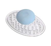 iDesign Soap Savers Porte-Savon, Support à Savon Ovale en Plastique, Transparent