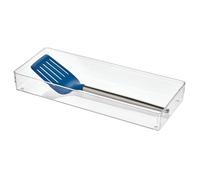 iDesign Solution d'organisation de tiroir en plastique recyclé - 6 po x 15 po x 2 po, bac transparent