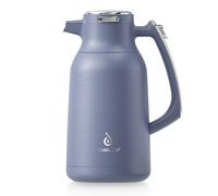 IDEUS Thermos 2 l - Cafetière à double paroi en acier inoxydable - Isolation sous vide - Pour café - Sans BPA - Bleu ciel