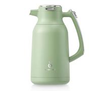 IDEUS Thermos de 2 l - En acier inoxydable - Double paroi - Isolation sous vide - Pour café - Sans BPA - Vert avocat