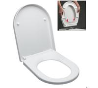 Idevit - Abattant WC à fermeture classique adaptable sur la plupart des cuvettes, blanc (EASY2240)