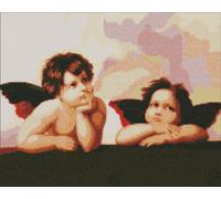 Ideyka Diamant peinture Raphael Santi Madone Sixtine - détail des anges 40x50cm - 1 pcs