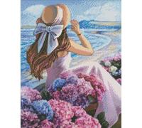 IDEYKA Diamond Painting - Côte fleurie Kira Corporal 40х50 personnes sur la photo avec cadre en bois