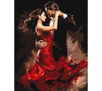 IDEYKA Peinture par numéros Tango der Liebe Art Selena Ua 40 x 50 cm avec cadre en bois, Loisirs Créatifs Adultes
