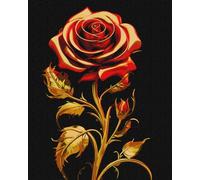 IDEYKA Un symbole de beauté avec des couleurs métalliques supplémentaires - Peinture par numéros pour adultes, peinture acrylique simple par numéro, peinture par numéro, adultes avec cadre, bricolage
