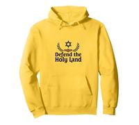 IDF Defend The Holy Land Patriotic Support Israël Sweat à Capuche, Unisexe pour Adultes, Citron, XL