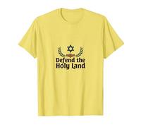 IDF Defend The Holy Land Patriotic Support Israël T-Shirt, Homme, Citron, XXL