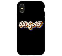 IDGAF Gay Pride Month LGBTQ Ally Queer Humour Coque pour iPhone X/XS
