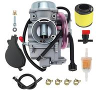 IDGTTLDF 0470-504 Carburetor Fit for Arctic Cat 400 500 ATV Manual Carb Replace 0470-449 0470-390 0470-449 with Air Filter IDGTTLDF