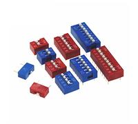 IDGTTLDF 10PCS Red Toggle Switch Spacing 2.54MM Dip Dial The Code Switch 1 2 3 4 5 6 7 8 9 10 12 PIN Quick Switch (Color : Red, Size : 12) (Color : Red, Size : 2)
