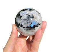 IDGTTLDF 1pc 4-5cm Rainbow Moonstone Ball Ornament Sphere Shape Home Decor Christmas Party
