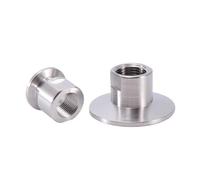 IDGTTLDF 1PC KF16 Vacuum Flange to 1/4" NPT Female Thread 304 Stainless Steel Vacuum Flange Pipe Pipe Fitting