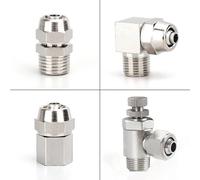 IDGTTLDF 1pc KL-PC PCF PL SL Copper Plated Nickel Pneumatic Air Quick Connector for Hose Tube OD 4 6 8 10 12MM Fast Joint Connection(12-04,KL-PCF)