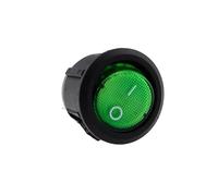 IDGTTLDF 1pcs 20mm KCD1 10A 12V Green Light Power Switch Car Button Lights on/Off 3pin Round Rocker Switch