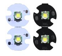 IDGTTLDF 2PCS XMLM T6 5050 LED U2 10W Cold White 7000K High Power Beads Diode Emitter Diode with 12mm White PCB