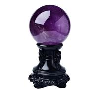IDGTTLDF Amethyst Ball Ornaments, Ore Crystal Seven-Star Array Home Porch Desk Decoration,50mm