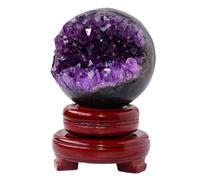 IDGTTLDF Amethyst Cluster Open Smile cave Cornucopia Home Office Decoration feng Shui Ornaments,70~75mm