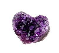 IDGTTLDF Amethyst Cluster,Raw Quartz Crystal Stones,Heart-Shaped Health Gemstone Home Decor,4-5cm