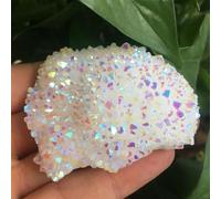 IDGTTLDF Angel Aura Quartz Crystal Cluster for Christmas Decoration 100-110g Ornaments