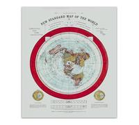 IDGTTLDF Antique World Chart Metal Tin Sign 1892 Historical Map Reproduction Vintage Style Wall Decor For Office Library Or Man Cave Conversation Piece 8 X 12 in