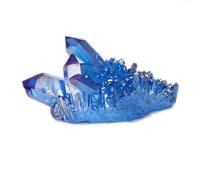 IDGTTLDF Aura Quartz Crystal Cluster Blue Titanium Coating Jewelry Home Deco,100g