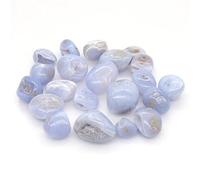 IDGTTLDF Beautiful Nature Blue Agate Geode Gravel Size Irregular Tumbled Stones Crystal Quartz Aquarium Home Decor Ornaments (Size : 200g)