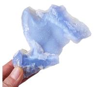 IDGTTLDF Blue Lace Agate Stone,Rough Crystal, and Raw Stones,Small Collection, Home Office Desk Decor,200~300g