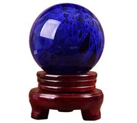 IDGTTLDF Blue Melting Quartz Crystal Ball,Decorative Photography Accessory, Sphere with Stand for Feng Shui Orb,Home Decoraive,2.36"(6cm)