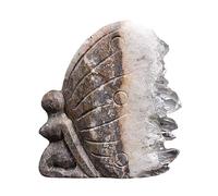 IDGTTLDF Bulk Hand Carved Geode Goddess Cluster Butterfly Fairy Statue Crystal Carvings Gemstones Room Decor Ornaments