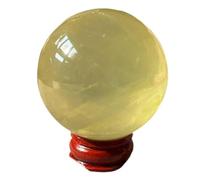 IDGTTLDF Citrine Sphere Ball Office Decorations Yellow Home Decor House Ornaments Wood Fortune, ball-25~30mm