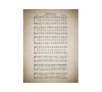 IDGTTLDF Classic Hymn Art Print - Victory in Jesus Sheet Music Poster, Religious Gift for Her, Him, Music Lovers & Faithful Home Decor Framed,08x12inch(20x30cm)