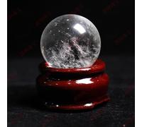 IDGTTLDF Clear Crystal Ball with Stand Real Quartz Sphere for Decoration Crystals Decor,White-25mm