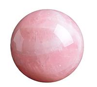 IDGTTLDF Crystal Ball Decoration, 1 Rose Quartz Stone Sphere, ball-7cm