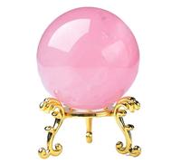 IDGTTLDF Crystal Ball Paperweight, Glass with Stand Accessories Rockery Ornament, ball-90~100mm