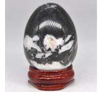 IDGTTLDF Crystal Black and White Zebra Egg-Shaped Stone Decoration Series