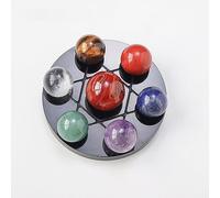 IDGTTLDF Crystal Stone Sphere Seven Ball Ornament Globe Trinket Decor Gifts Box Ornaments