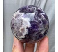 IDGTTLDF Crystals Sphere Amethyst Crystal Ball Decor with Stand,Round Stones Pocket Polished for and Divination,9cm/3.5in