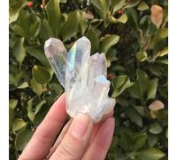 IDGTTLDF Decorative Ornaments White Flame Halo Quartz Crystal Cluster