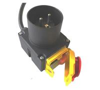 IDGTTLDF Emergency Stop Switch HCK3T 2 in 1 Combination Waterproof Industrial Emergency Stop Electromagnetic Pushbutton Switches 2P + E KOA7 DZ08-1